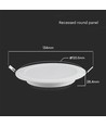 6W Ø12cm LED infällt panel - Samsung LED chip, 6500K, Hål: Ø11 cm, Mått: Ø12 cm