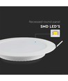 6W Ø12cm LED infällt panel - Samsung LED chip, 6500K, Hål: Ø11 cm, Mått: Ø12 cm