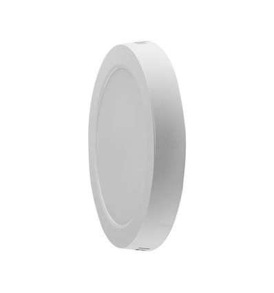 12W LED taklampa - Ø16,7cm, 6500K - kallvit, IP20, vit kant, rund, 5 års garanti