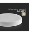 12W LED taklampa - Ø16,7cm, 6500K - kallvit, IP20, vit kant, rund, 5 års garanti