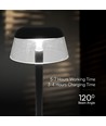 3W LED uppladdningsbar bordslampa, svart - Ø13cm, 3-stegs dimbar, 3-i-1 CCT, inkl. USB-C kabel