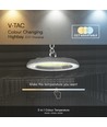100W LED High Bay, CCT - 3 ljusfärger, IP65, Ø23,5cm