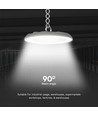 100W LED High Bay, CCT - 3 ljusfärger, IP65, Ø23,5cm