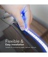 10m 10,5W/m LED strip - IP65, 120 LED per meter, 1100lm/m, Plug & Play