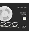10m 10,5W/m LED strip - IP65, 120 LED per meter, 1100lm/m, 230V plug-and-play