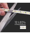 10m 10,5W/m LED strip, varmvit - IP65, 120 LED per meter, 230V plug-and-play