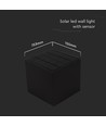 9W Solara svart LED vägglampa med sensor - Solcell, IP65, 3-i-1 CCT, 800lm, PIR sensor