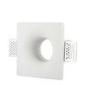 Fyrkantig GU10 gips infälld spot - Vit, 123x123 mm hål, IP20, utan ljuskälla