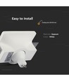 Fyrkantig GU10 gips infälld spot - Vit, 123x123 mm hål, IP20, utan ljuskälla