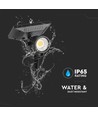 2W LED solcells-trädgårdsspot med spett - IP65, svart, 3.7V, skymningssensor, COB LED, varmvit