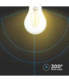 E27 12W LED filament lampa - A60, 1521lm, klart glas, 4000K