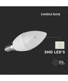 E14 6,5W LED kronljus - 600lm, plast, 3000K