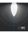 E14 6,5W LED-kronljus - C37, plast