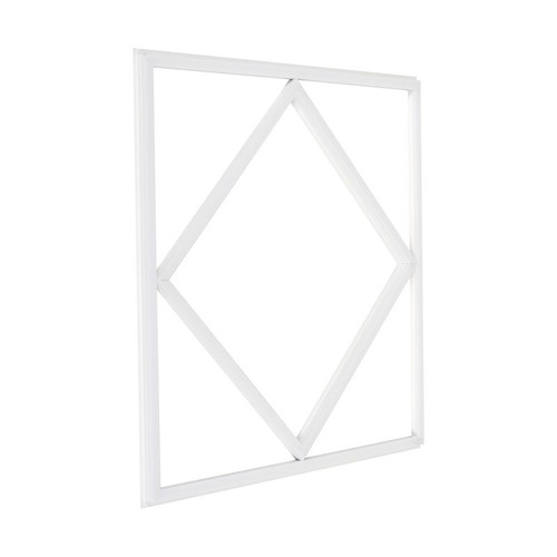 Hexagon Diamant 60x60 LED-panel, 60W - Höjd: 15mm, 100lm/W, Vit kant
