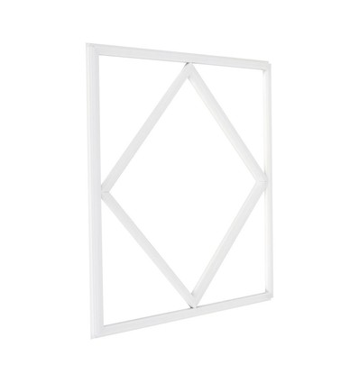 Hexagon Diamant 60x60 LED-panel, 60W - Höjd: 15mm, 100lm/W, Vit kant