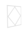 Hexagon Diamant 60x60 LED-panel, 60W - Höjd: 15mm, 100lm/W, Vit kant
