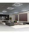 Hexagon Diamant 60x60 LED-panel, 60W - Höjd: 15mm, 100lm/W, Vit kant