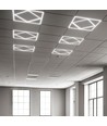 Hexagon Diamant 60x60 LED-panel, 60W - Höjd: 15mm, 100lm/W, Vit kant