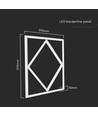 Hexagon Diamant 60x60 LED-panel, 60W - Höjd: 15mm, 100lm/W, Vit kant