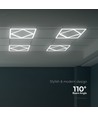 Hexagon Diamant 60x60 LED-panel, 60W - Höjd: 15mm, 100lm/W, Vit kant