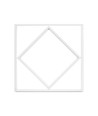 Hexagon Diamant 60x60 LED-panel, 60W - Höjd: 15mm, 100lm/W, Vit kant