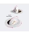 6,5W Ø10,9cm 360° infälld spotlight RA98 - Hål: Ø8,5 cm, Mått: Ø10,9 cm, 360 grader justerbar, vit kant