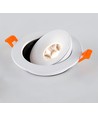 6,5W Ø10,9cm 360° infälld spotlight RA98 - Hål: Ø8,5 cm, Mått: Ø10,9 cm, 360 grader justerbar, vit kant