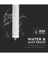 120cm 36W vattentät komplett LED-armatur, genomkopplad - 4320lm, 120lm/W, IP65