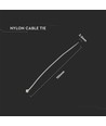 Kabelband 15 cm, 100 st - Bredd 2,5 mm vit