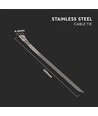 100x Rostfria Buntband - 4,6 x 200 mm, Stål, 100 st.