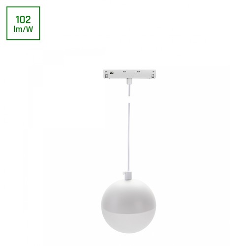 10W SHIFT BASIC GLOBE PENDANT - 48V, pendel för skensystem