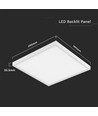 60x60 LED-panel i ram - 36W, 4000K, 120lm/W, 4320lm, 2-i-1