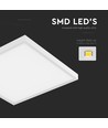 60x60 LED-panel i ram - 36W, 4000K, 120lm/W, 4320lm, 2-i-1