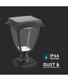 2W LED solcells trädgårdslampa med sensor - Svart, IP65, CCT, aluminium, utomhusbruk