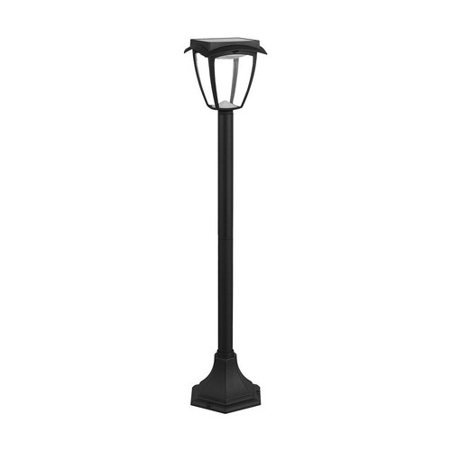 2W Solara LED trädgårdslampa med solcell och sensor - IP65, 93cm, svart, PIR sensor, CCT skift, varmvit / kallvit