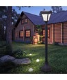 2W Solara LED trädgårdslampa med solcell och sensor - IP65, 93cm, svart, PIR sensor, CCT skift, varmvit / kallvit