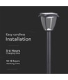 2W Solara LED trädgårdslampa med solcell och sensor - IP65, 93cm, CCT