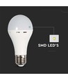 E27 9W LED lampa med nödljus - A70, 720lm, 4000K, 4,5 timmars batteritid