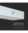 3W solcell vägglampa med sensor - IP65, vit, 350lm, PIR sensor, utomhus