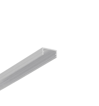 1m aluprofil BEGTON12 J/S - Obehandlad aluminium, utanpåliggande, LED-skena