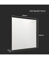 Bakbelyst 60x60 LED-panel, 36W - 120 lm/W, flicker free, vit kant