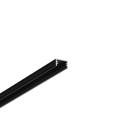 1m aluprofil SLIM8 AC2/Z - Svart anodiserad, utanpåliggande, LED-skena