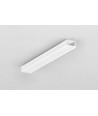 1m aluminiumprofil SLIM8 AC2/Z - Vitlackerad, utanpåliggande, LED-skena