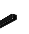 1m aluprofil SMART16 BC3/U4 - Svart anodiserad, utanpåliggande, LED skena