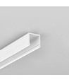 1m aluprofil SMART16 BC3/U4 - Vitlackerad, utanpåliggande, LED skena
