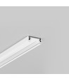 1m aluminiumprofil SURFACE10 BC/UX - Vit lackerad, utanpåliggande, LED list