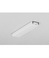 1m aluminiumprofil SURFACE10 BC/UX - Vit lackerad, utanpåliggande, LED list