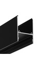1m aluprofil COMBO30-01 ACDE-9 - Svart anodiserad, påbyggnad, LED skena