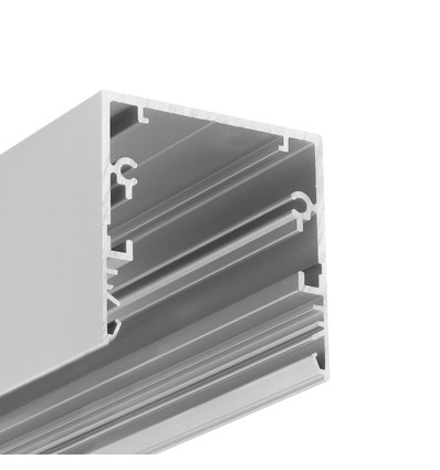 1m aluprofil PHIL53 C10 - Anodiserad, påbyggnad, LED-skena