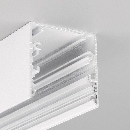 1m aluprofil PHIL53 C10 - Vit lackerad, utanpåliggande, LED-list